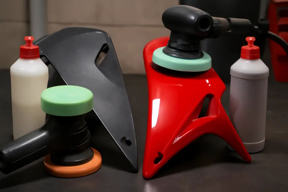 Thorough cleaning and surface preparation of motorcycle fairings is essential for effective polishing.