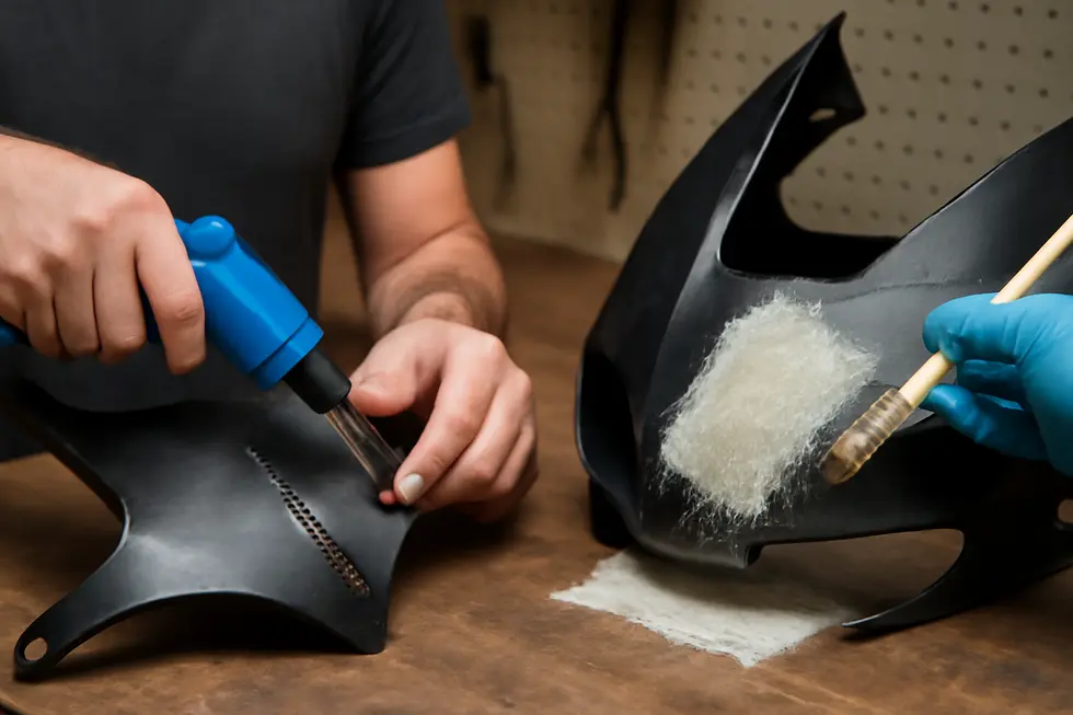 Thorough damage assessment and precise surface preparation are crucial first steps in repairing plastic motorcycle fairings.