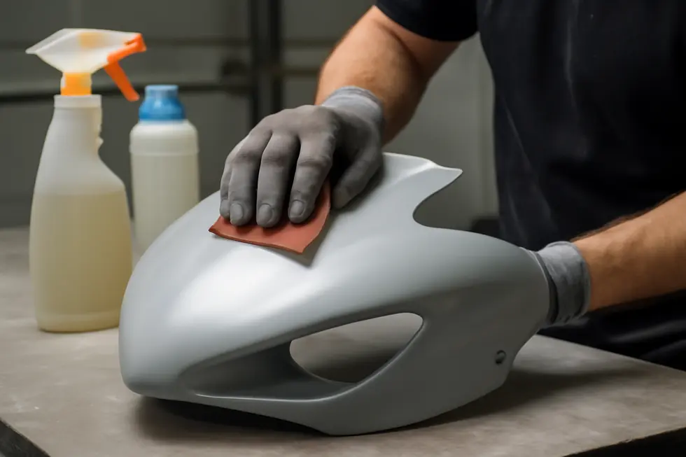 Design blueprints and digital models form the foundation of precise motorcycle fairing mold creation.
