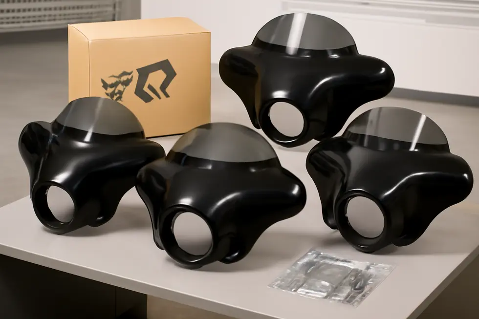 High-quality ABS plastic batwing fairing with tinted windshield designed for Yamaha Road Star.