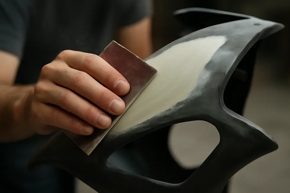 Premium body filler options tailored for plastic and fiberglass motorcycle fairings emphasizing adhesion.