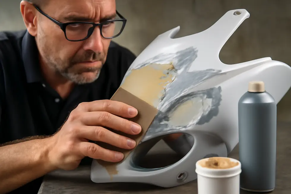 Thorough damage assessment and precise surface preparation are crucial first steps in repairing plastic motorcycle fairings.