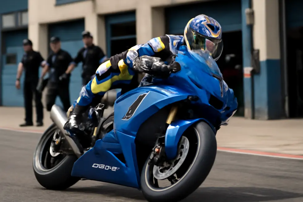 Close-up of Sharkskinz fairings showcasing durability and aerodynamic design on a race-ready sportbike.