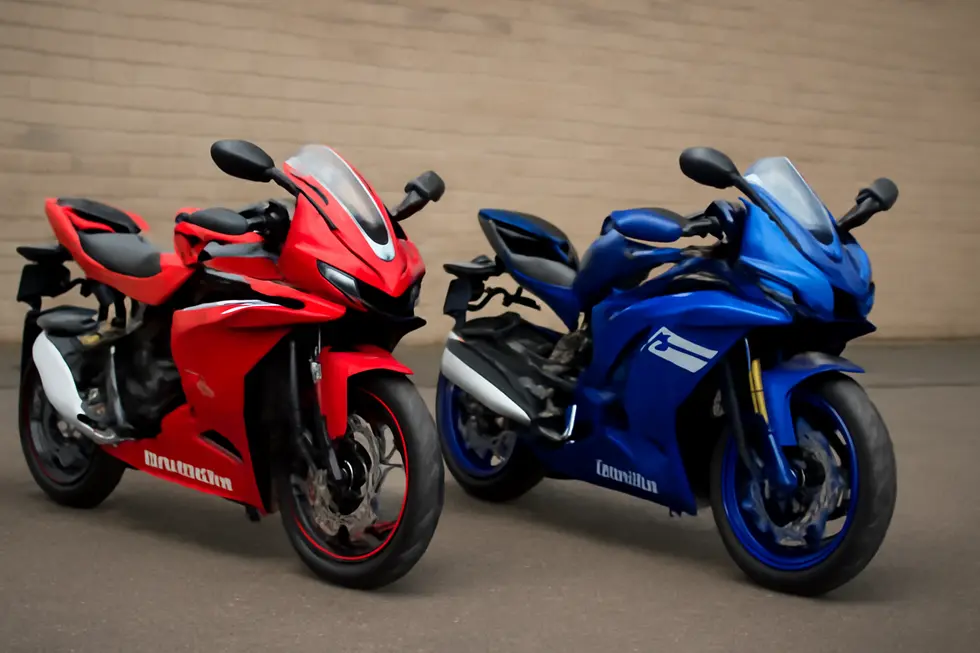 Different materials and types of motorcycle fairings with price indicators highlight cost impact.