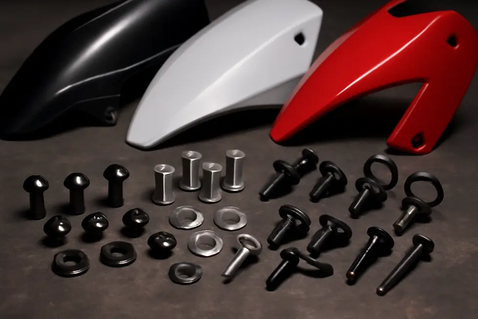 Anodized aluminum and aircraft-grade titanium bolts highlight material advancements in motorcycle fairing bolt kits.