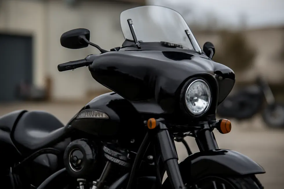 Kings Motorcycle Fairings warehouse displaying extensive OEM fitment fairing kits for multiple motorcycle brands.