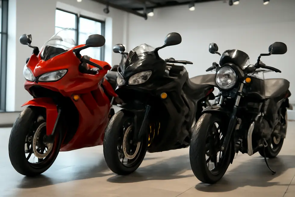 Modern motorcycle with full fairing demonstrating aerodynamic flow and functional benefits.