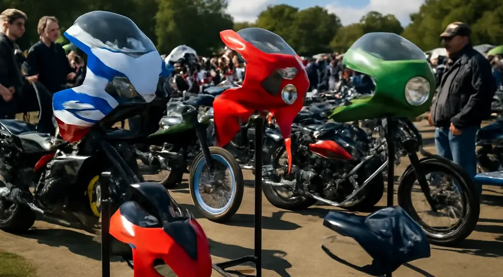 The UK motorcycle fairings market combines modern innovation, heritage parts, and bespoke customization, symbolizing vibrant business opportunities.