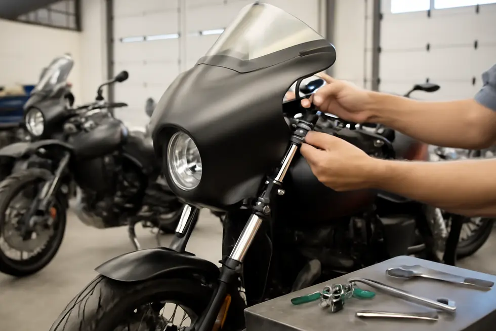 Universal fairings equipped with adjustable mounting hardware simplify installation across multiple motorcycle brands.