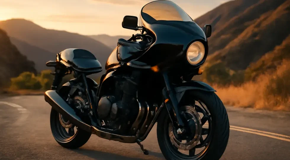 A modern motorcycle featuring a universal fairing, highlighting aerodynamic design and adaptable style.