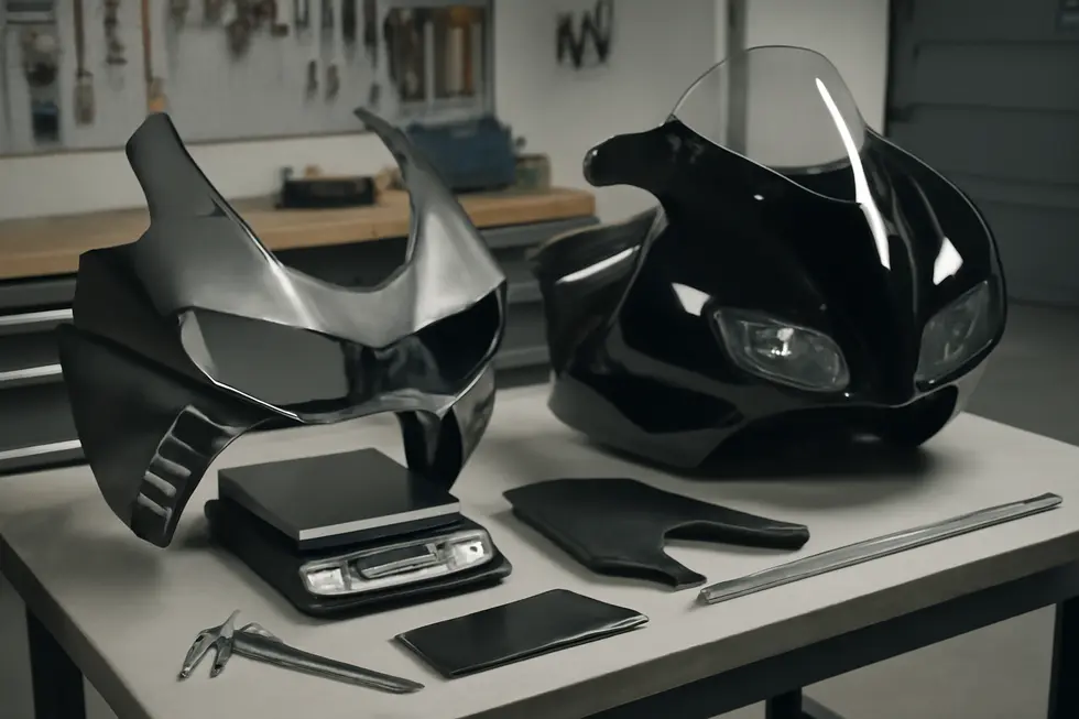 Detailed sportbike with wide open fairings demonstrates designed airflow pathways enhancing engine cooling and aerodynamic efficiency.