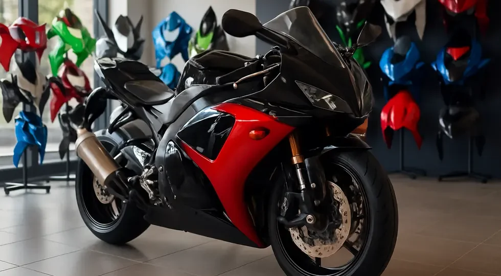 A modern sportbike equipped with ZXMT fairings showcases the blend of affordability, design, and customization appealing to motorcycle enthusiasts and businesses.