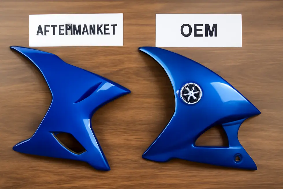 An overview of Yamaha motorcycle fairings highlighting different models and styles.