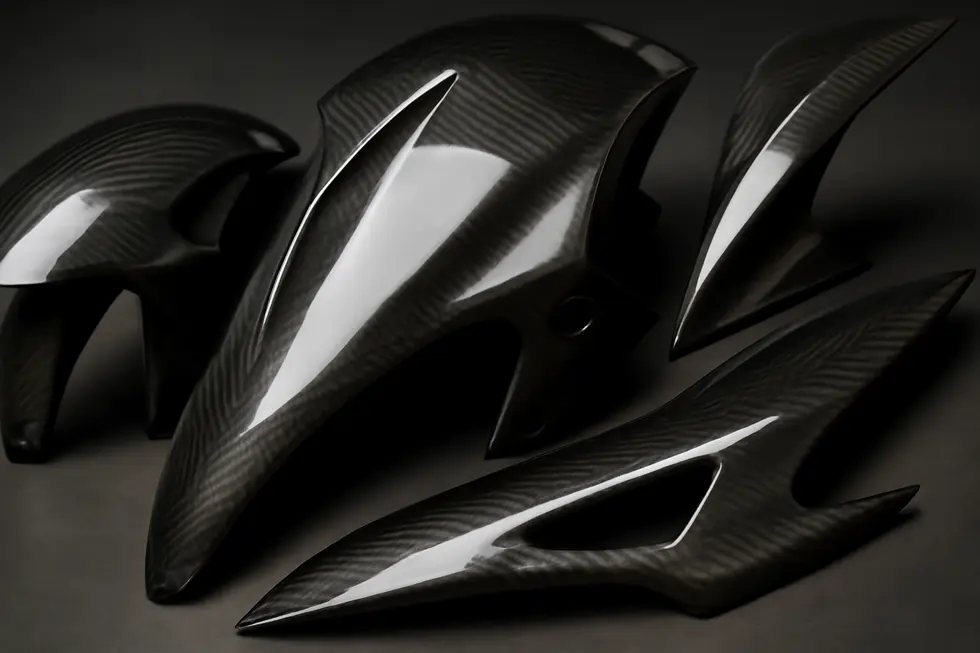 A modern touring motorcycle equipped with an aerodynamic windshield maximizing wind protection for enhanced rider comfort.