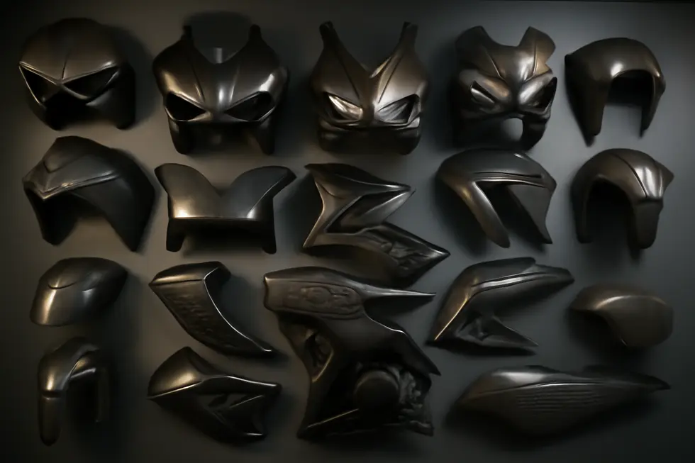 A detailed view of premium genuine carbon fiber fairing during production emphasizing material integrity and manufacturing precision.