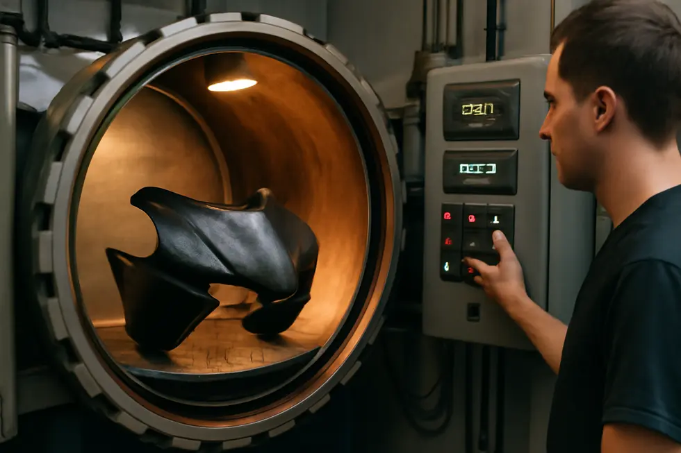 Engineers designing motorcycle fairings and creating precise molds essential for forming carbon fiber components.