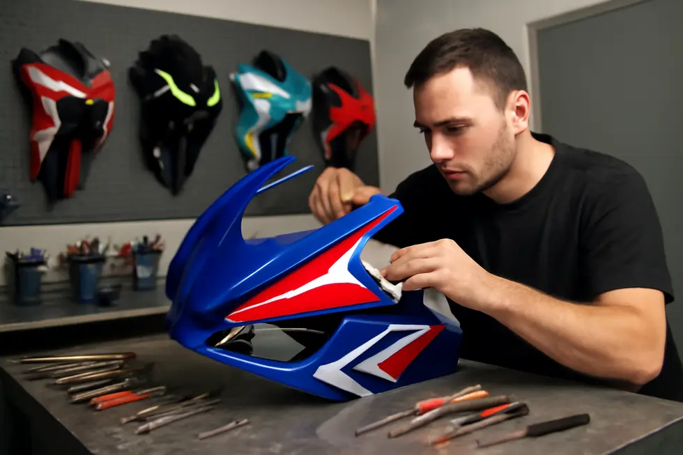 A variety of aftermarket motorcycle fairings available in the UK, highlighting different styles and types.