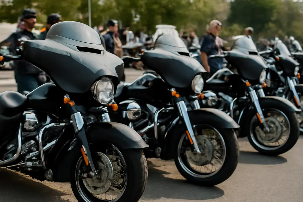 A motorcycle fairing bra made from durable vinyl protects the bike’s front fairing against scratches and debris.