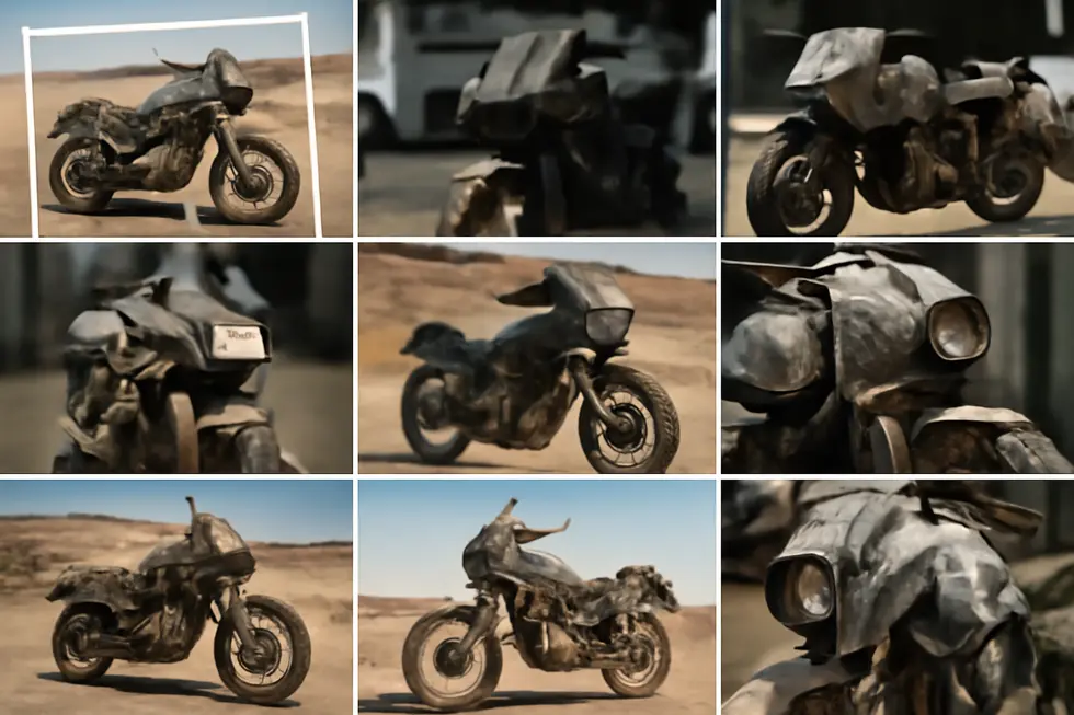 Angular, carbon fiber Mad Max-style fairing emphasizing rugged design and durable materials.