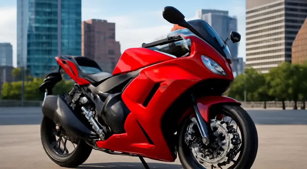 A motorcycle equipped with Maier fairings illustrating quality, fit, and style under natural lighting.