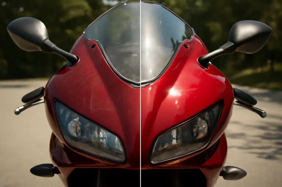 A detailed look at the chemical components that make motorcycle fairing polish effective for protection and shine.