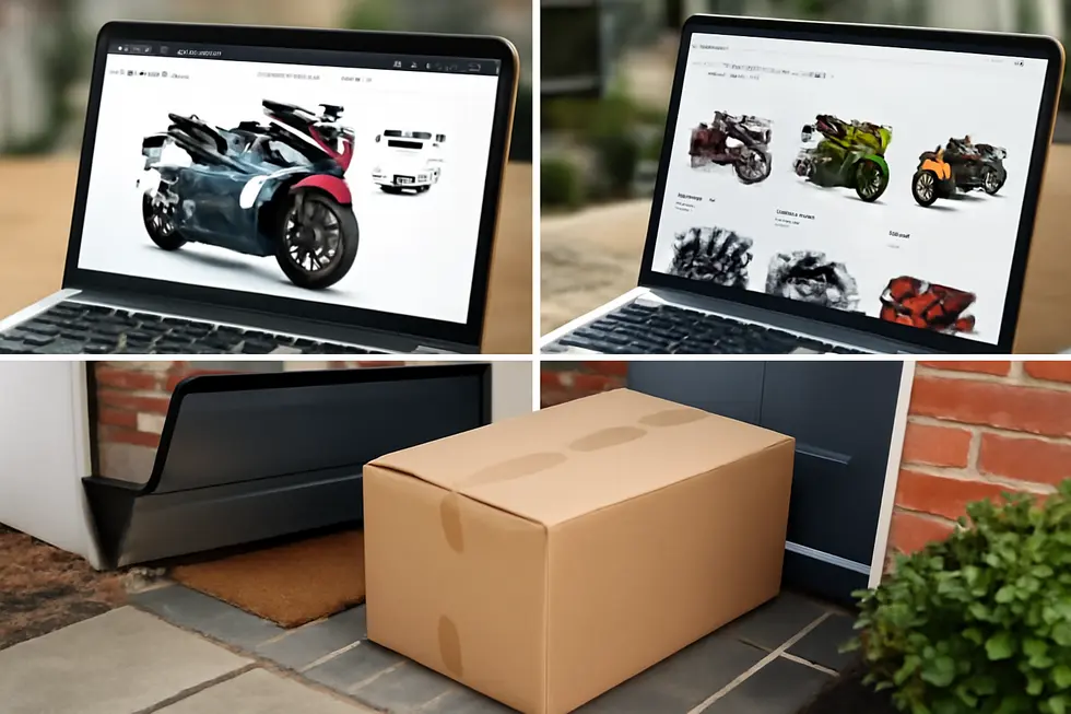 A diverse selection of motorcycle fairing kits representing key materials and finishes available in the UK market.