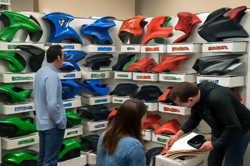 Technicians molding durable ABS and fiberglass fairing covers ensuring precise fitment and strength.
