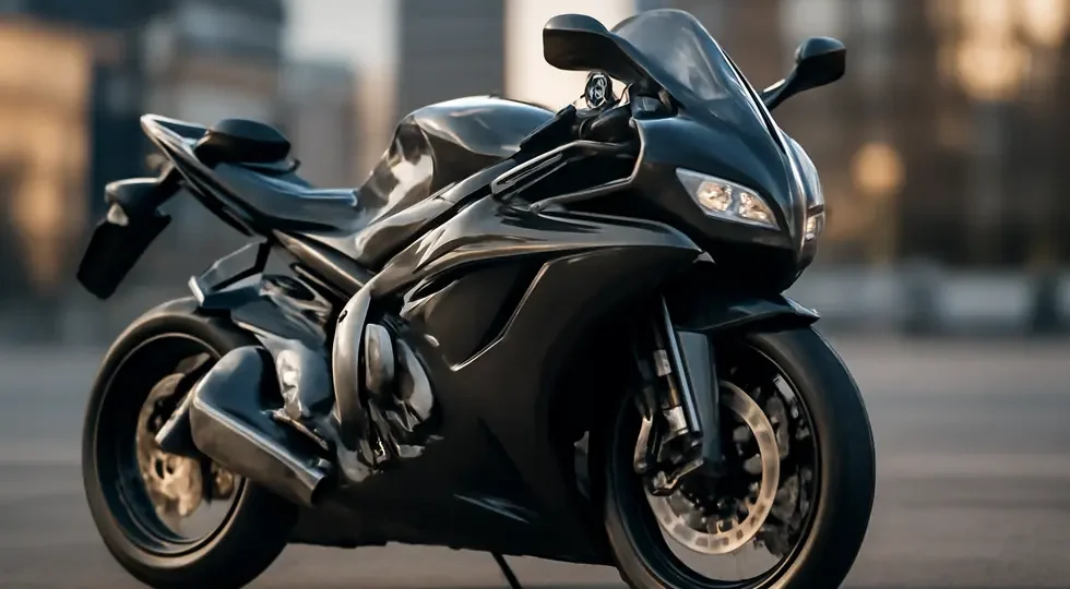 A modern sport motorcycle exhibiting its full set of fairing parts, highlighting craftsmanship and design.