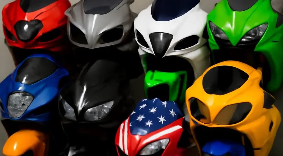 A diverse collection highlighting various motorcycle fairings available in the USA market.