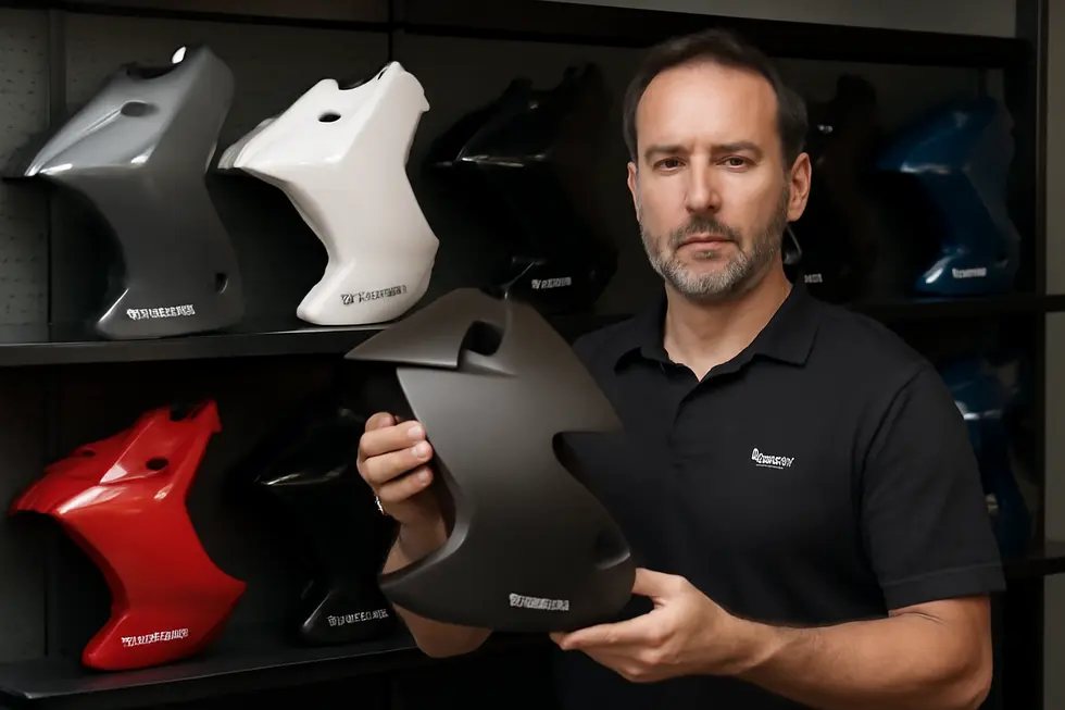 Various types of Triumph motorcycle fairings demonstrating their styles and functionalities.