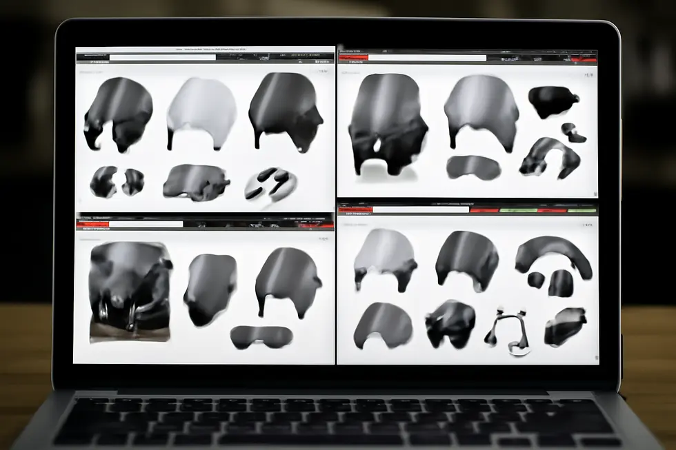 Different types of motorcycle windshields ready for selection.