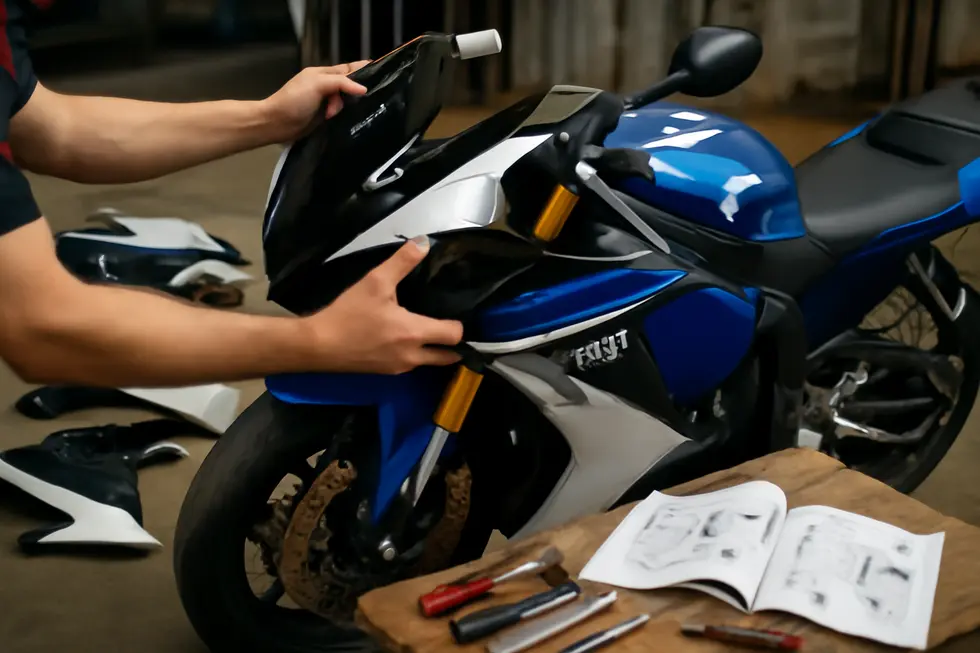 An overview of Yamaha motorcycle fairings highlighting different models and styles.