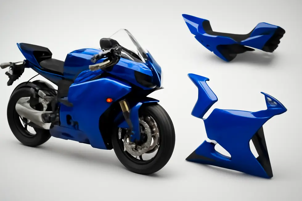 An overview of Yamaha motorcycle fairings highlighting different models and styles.
