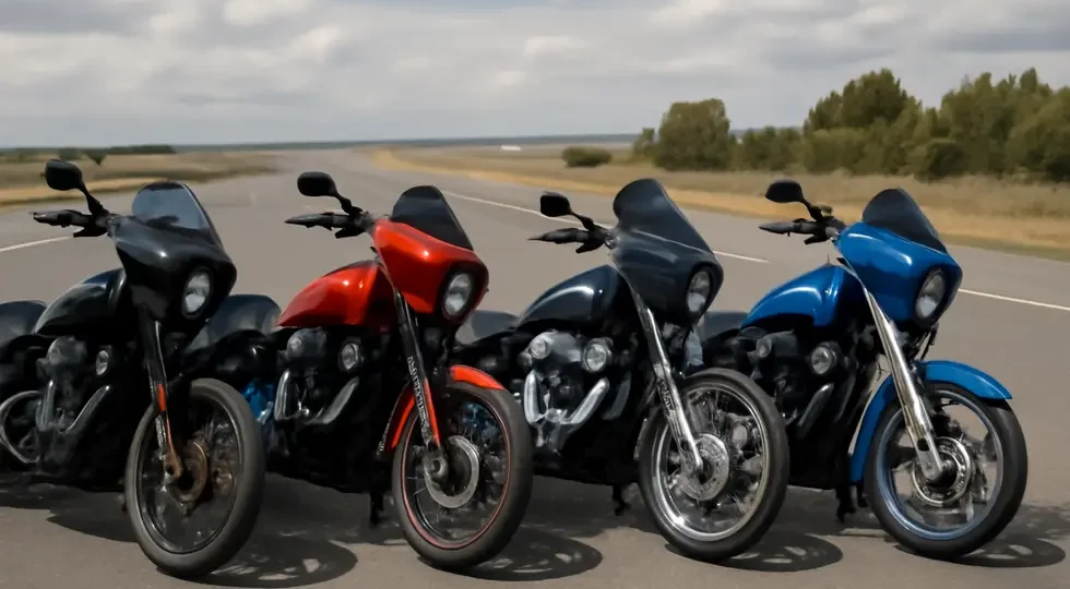 A collection of motorcycles featuring various quarter fairings, representing style and functionality.