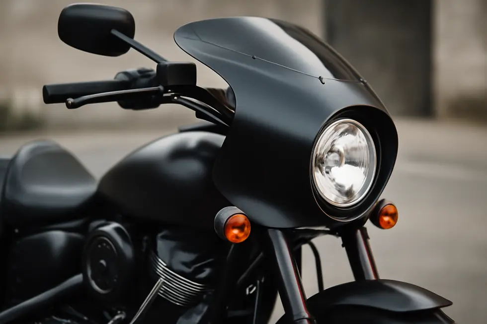 A motorcycle showcasing a modern quarter fairing that embodies style and function.