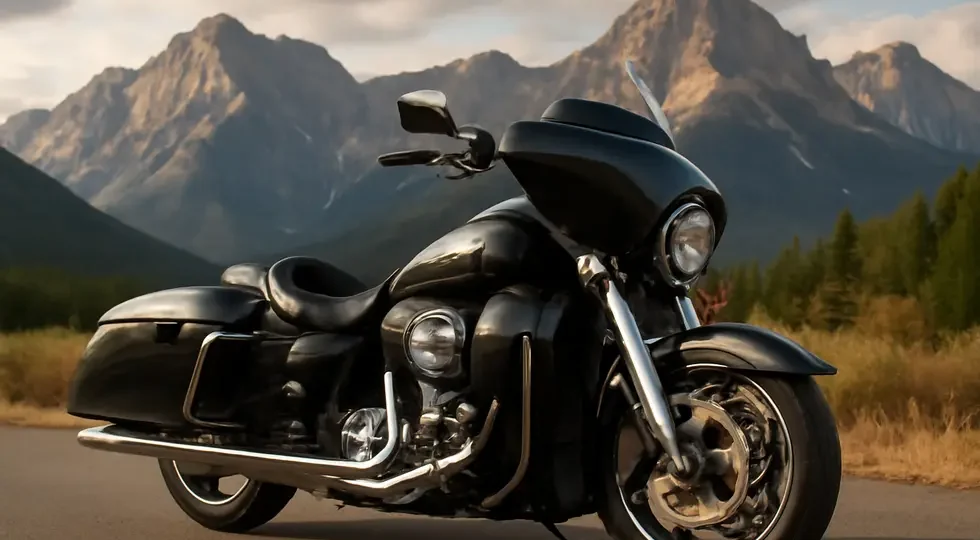 A touring motorcycle with stylish leg fairings, reflecting the essence of riding comfort.
