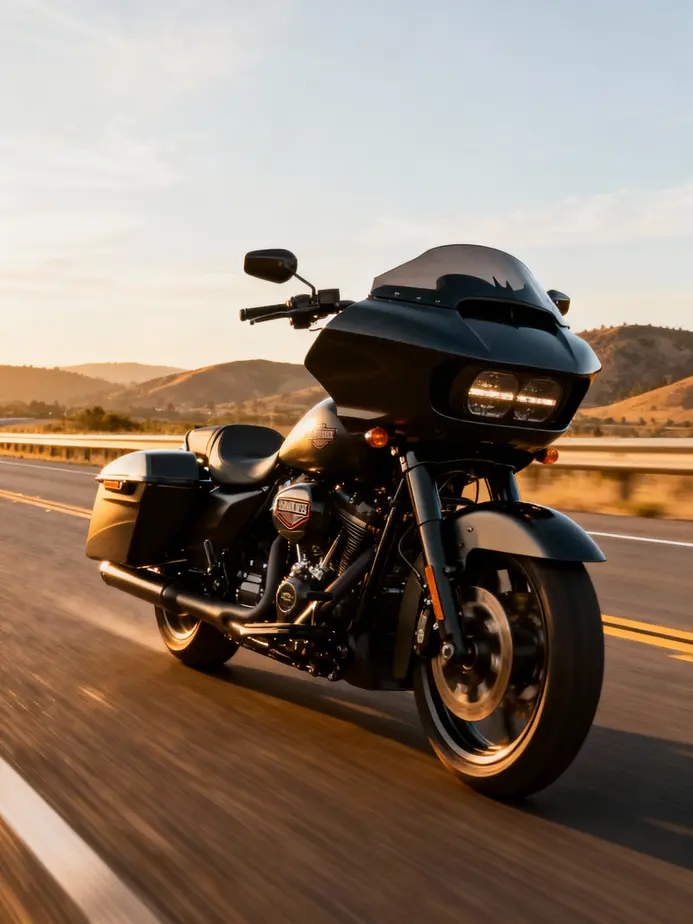 Aerodynamic design of HD motorcycle fairings enhances performance and rider comfort.