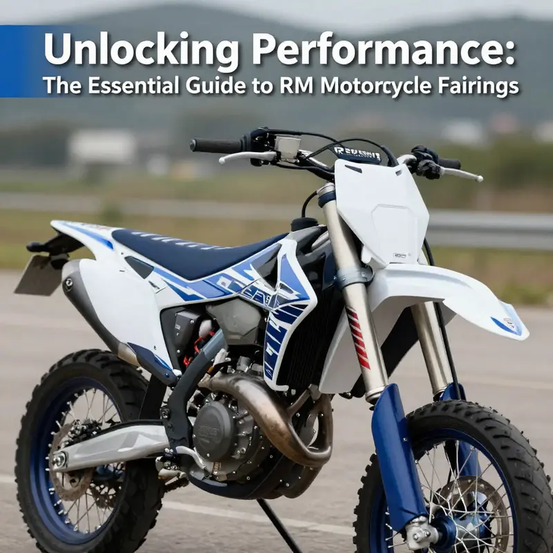 The sleek design of RM motorcycle fairings enhances aerodynamics for improved speed and stability.