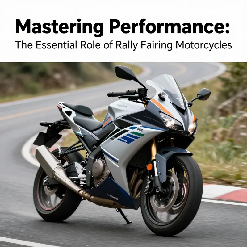The aerodynamic design of rally fairings enhances motorcycle stability and performance.