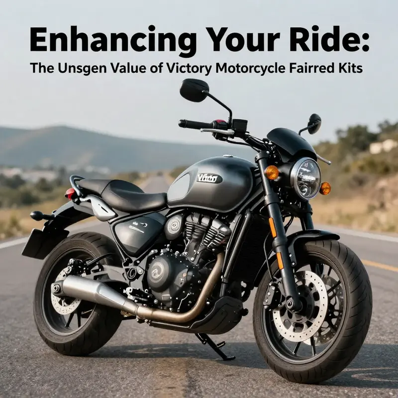 Victory motorcycle demonstrating enhanced aerodynamics with a striking fairing kit.