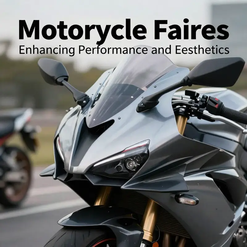 Aerodynamic motorcycle fairings designed to enhance performance and aesthetics.