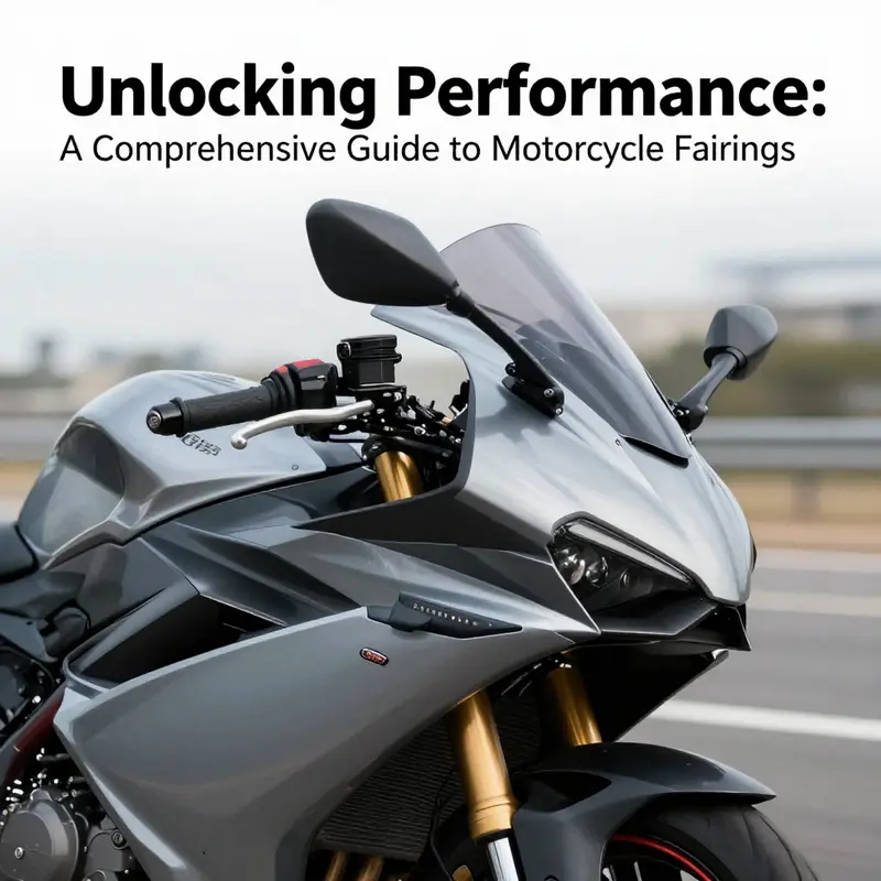 An aerodynamic fairing on a motorcycle maximizes performance and reduces drag.