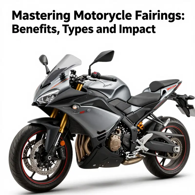 An illustration of a motorcycle showcasing its fairings, emphasizing their construction and functionality.