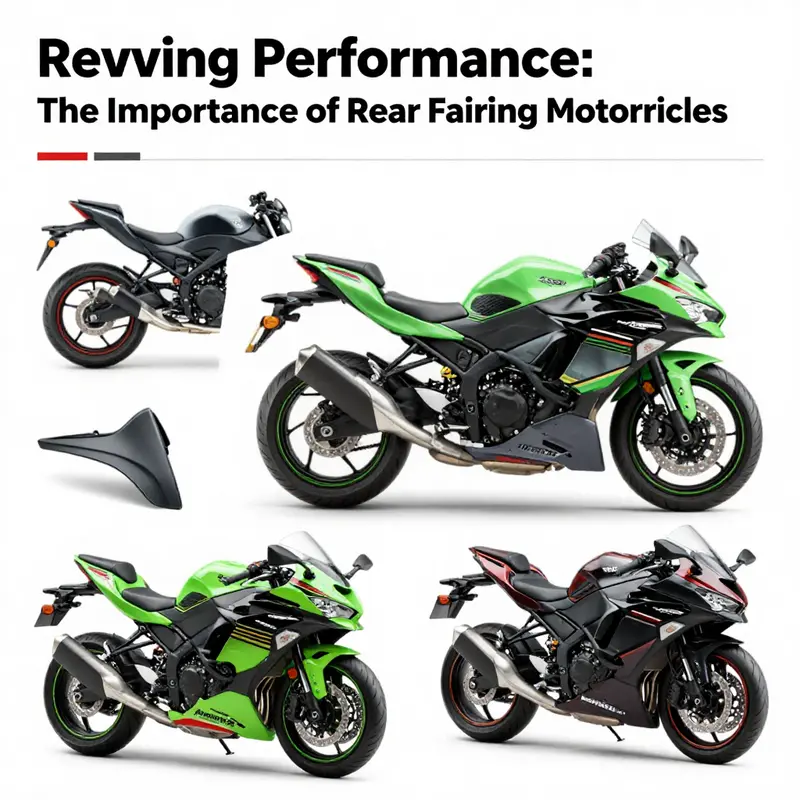 The kinetic design of rear fairings effectively channels airflow for enhanced motorcycle performance.