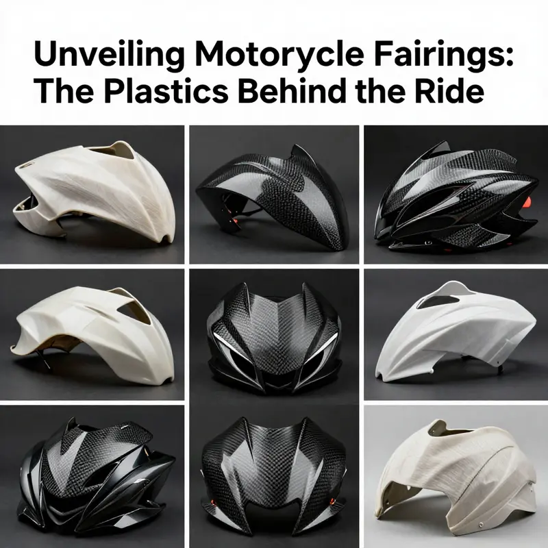 A close-up view of motorcycle fairing displaying the durability and smooth finish of ABS plastic.