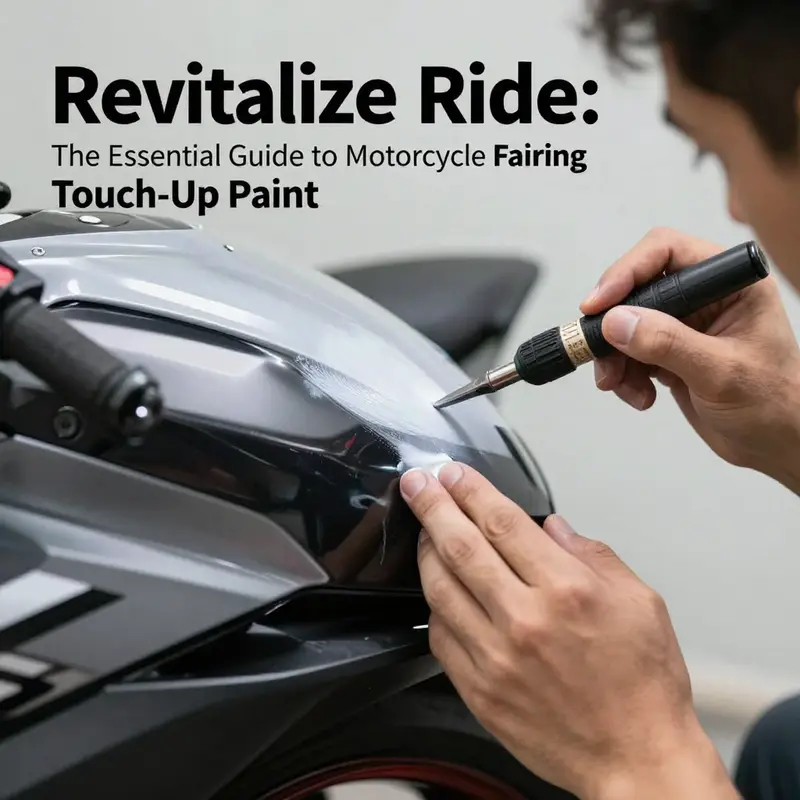 A variety of touch-up paints ready for use on a motorcycle, illustrating their importance in bike maintenance.