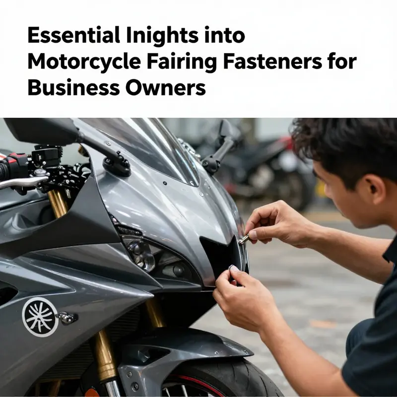 Various motorcycle fairing fasteners essential for securing bodywork.