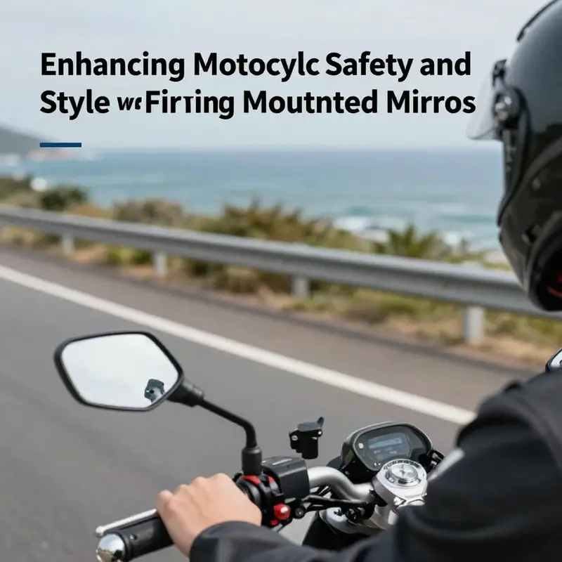 A variety of fairing mounted motorcycle mirrors demonstrating diverse styles and finishes.