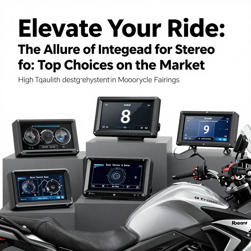 Seamlessly integrated stereo system in a motorcycle fairing enhances both functionality and style.