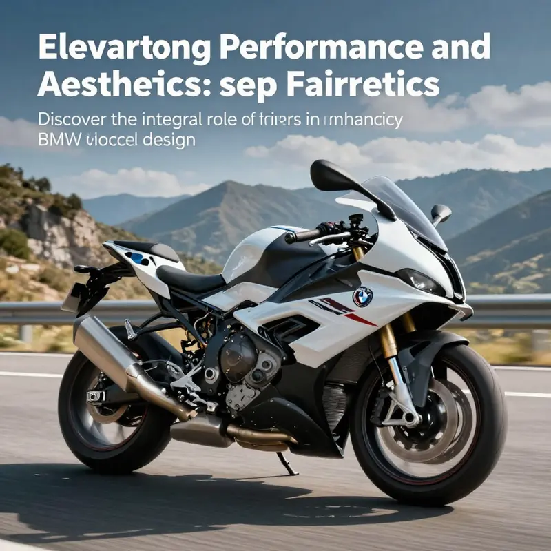 A BMW motorcycle with aerodynamic fairings riding along a scenic road, emphasizing its performance capabilities.